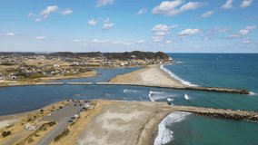 Taitozaki, Japanese drone footage, Isumi City, Chiba Prefecture
