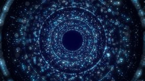 flying through abstract futuristic 3D particle tunnel background, animated particle tunnel, Binary code particles network, Glittering Particle Tunnel, Particles and Digital Data Network Connections. - Powered by Shutterstock - Get 15% off with code: PIKWIZARD15