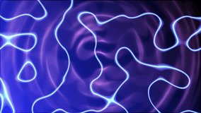 Abstract background with shimmering neon lines. Bright colors on a dark blue digital background. Video 4k