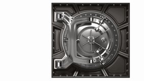 Round steel door of a bank vault. 3d illustration - Powered by Shutterstock - Get 15% off with code: PIKWIZARD15