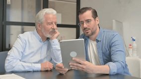 Business People Doing Video Meeting via Tablet