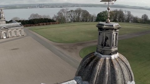 Aerial shot of Hopetoun house in South Queensferry