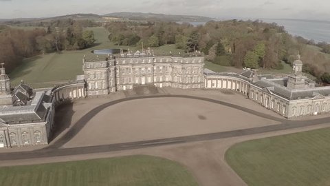 Aerial shot of Hopetoun house in South Queensferry