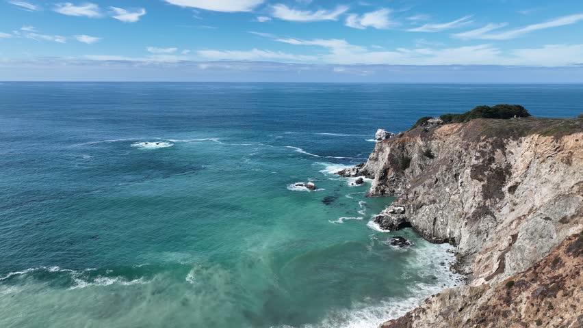 Bixby Creek Bridge At Highway 1 In California United States. Architecture Road Trip In Coastal Road Of California. Nature Seascape. Bixby Creek Bridge At Highway 1 In California United States. Royalty-Free Stock Footage #1110289007