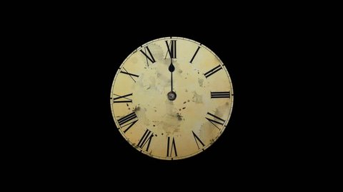 Vintage Victorian Clock Animation Seamless Loop Stock Footage Video ...