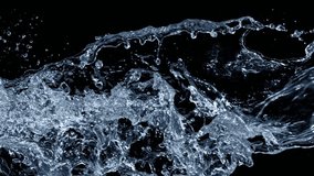 Super Slow Motion Shot of Big Water Splash at 1000fps Isolated on Black Background. - Powered by Shutterstock - Get 15% off with code: PIKWIZARD15