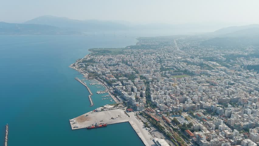 Patras, Greece. The dense urban core of Greece