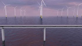 Future. A high-speed maglev train raced along wind farms and hydrogen factories. 3d rendering. - Powered by Shutterstock - Get 15% off with code: PIKWIZARD15