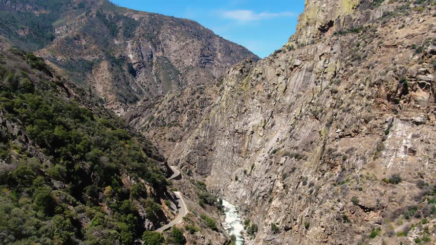 A serene drone retreat through Sierra Nevada