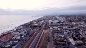 Oceanside California Stock Video - 4K Drone