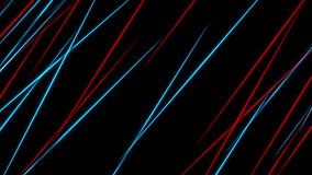 Blue red neon laser lines abstract futuristic background. Seamless looping futuristic motion design. Video animation Ultra HD 4K 3840x2160