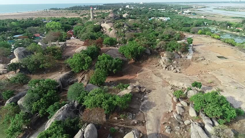 An aerial shot of the Krishna