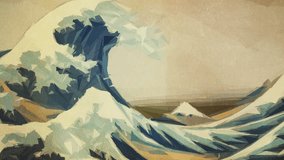 The Great Wave off Kanagawa Hokusai in motion