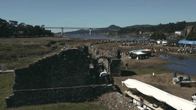 Viking landing in Catoira (Galicia)