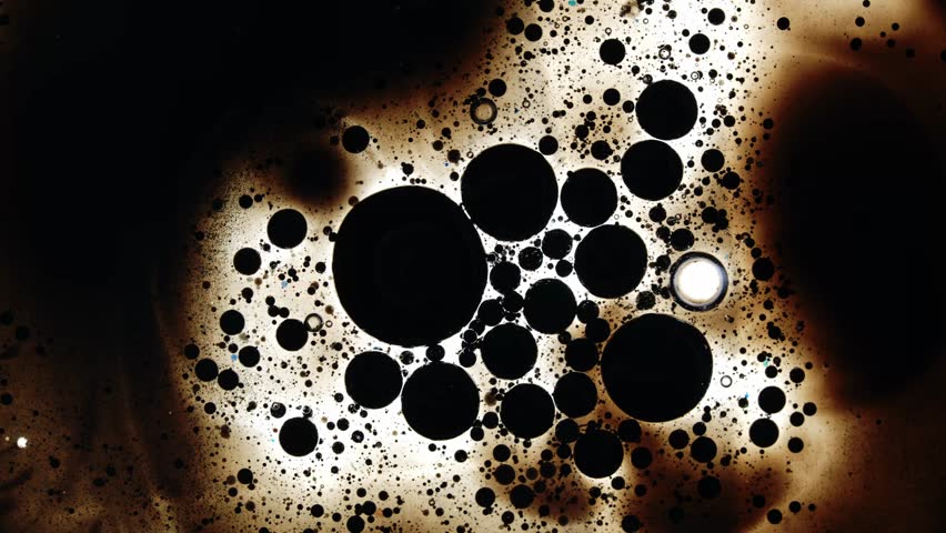Bubbles imitating atoms move with each other, absorbing or exploding with each other