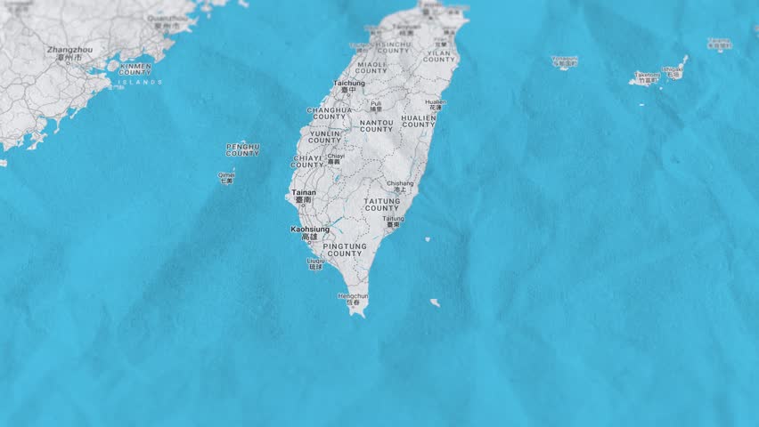 Taiwan, Paper Travel Map, Slider Shot