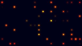 Beautiful modern video background with colored motionless shimmering balls on a dark background