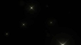 Video Sparkling stars on a black background.
