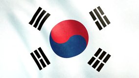 Highly detailed animation of the South Korean flag. Seamless loop.

