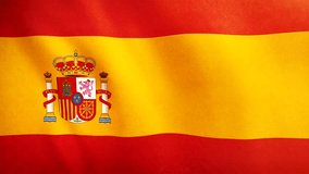 Highly detailed animation of the Spanish flag. Seamless loop.

