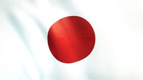 Highly detailed animation of the Japanese flag. Seamless loop.

