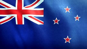 Highly detailed animation of the New Zealand flag. Seamless loop.

