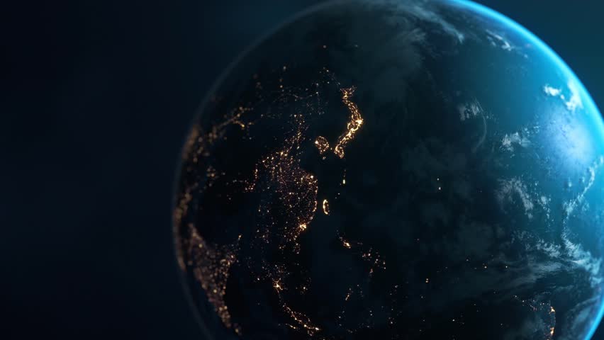 Asia seen from space. High quality 3D rendered image, made from ultra high res 20k textures by NASA
 Royalty-Free Stock Footage #1110382899
