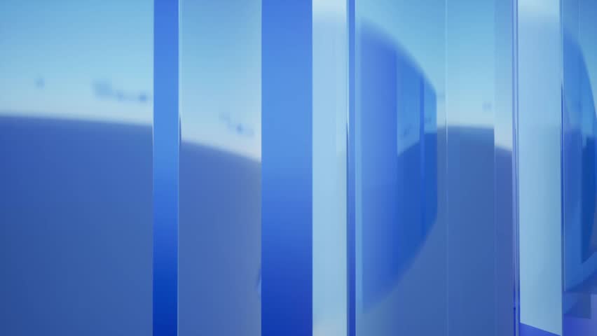 Abstract background of digital wide horizon with glass sheets