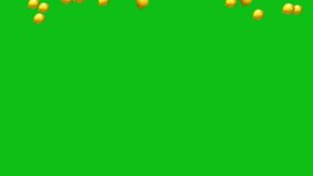 Yellow Lemon Falling Slow Motion On Green Screen Background, Yellow Lemon Falling On Green Background. Yellow Lemon Falling Down Effects Uses For Advertisement Video Effects, 3d Animation Of Yellow L
