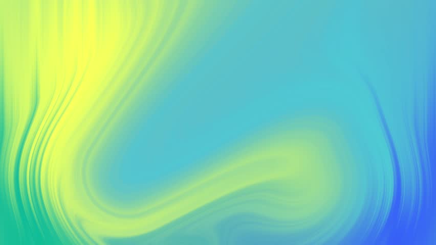 Animated blue yellow fluid background. Colorful liquid gradually changes. Bright smooth gradient animation.