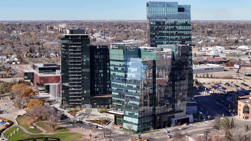Aerial video of Saskatoon