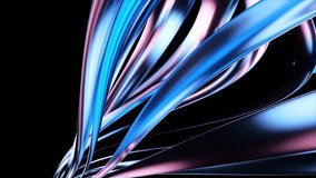The metallic ribbons undulate irregularly and reflect blue-pink light - Powered by Shutterstock - Get 15% off with code: PIKWIZARD15