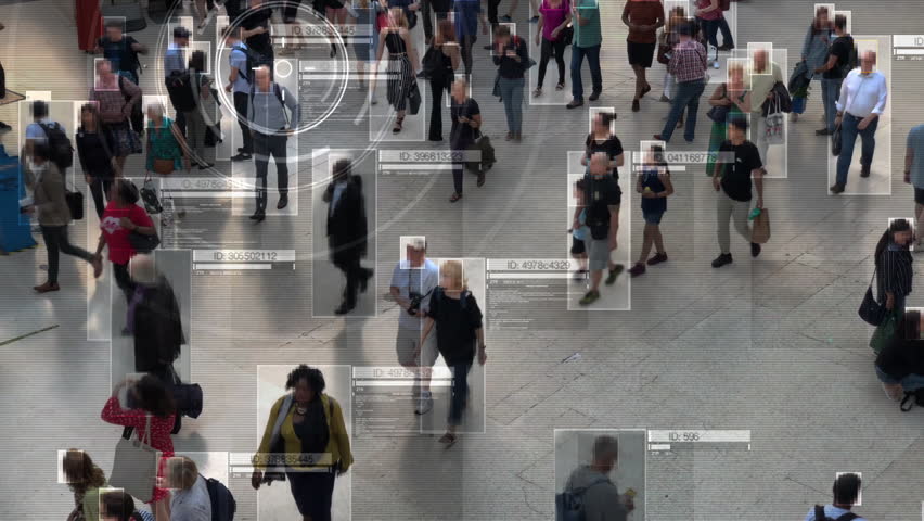 
High view of Commuters Walking. Security Camera Surveillance Footage Face Scanning of  Crowd of People Walking on Airport or Station. Artificial intelligence. Deep learning. Suspect Found.
 - Powered by Shutterstock - Get 15% off with code: PIKWIZARD15