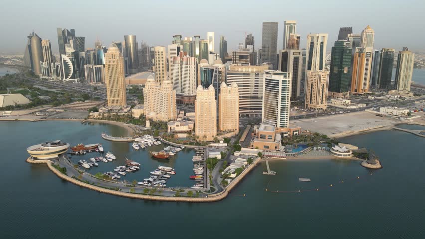 West Bay area of Doha (Ad-Dauha), capital of Qatar (aerial shot)