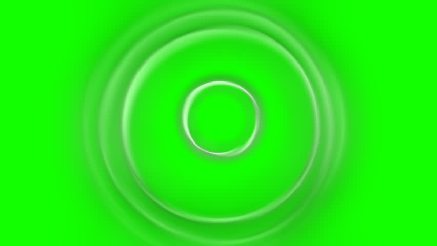 drawn circles on the water, alpha channel, transparent, green background, dynamic animation, water drops forming circles on the water, seamless animation