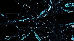 Abstract numbers, illuminated in blue, data in a virtual space. Information, code, big data, network, and science. Animation - Powered by Shutterstock - Get 15% off with code: PIKWIZARD15