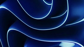 Holographic neon animation blue fluid effect. Abstract colorful background.