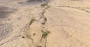 Dry desert landscape, Drone footage