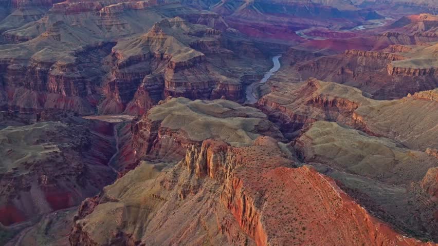 Aerial View Of Grand Canyon National Park And Colorado River In Arizona, United States.