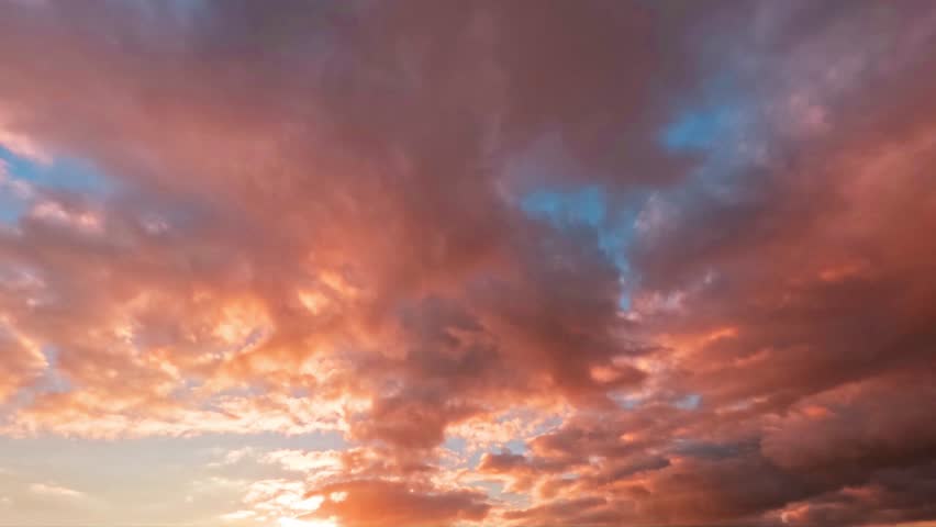 timelapse video of twilight red sunrise nebulosity clouds Royalty-Free Stock Footage #1110451833