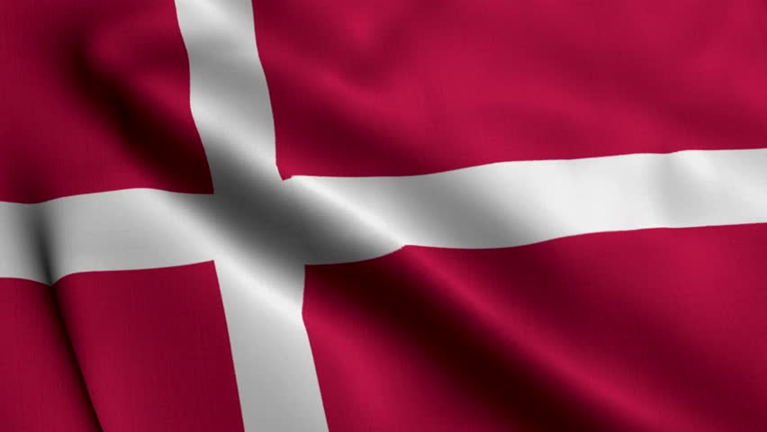 Denmark Flag. Waving  Fabric Satin Texture of the Flag of Denmark 3D illustration. Real Texture Flag of the Denmark 4K Video Royalty-Free Stock Footage #1110467607