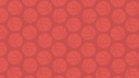 Video animation of Basketball Background with silhouette player. Good for sport event, etc.