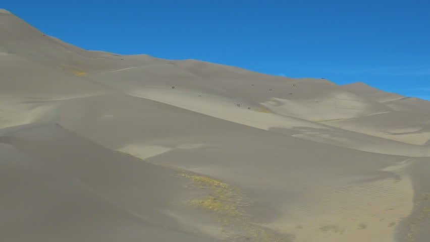 Sand dunes, winding hilltops. Great Sand Dunes National Park, Colorado, USA