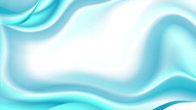 Bright blue smooth glossy waves abstract elegant background. Seamless looping motion design. Video animation Ultra HD 4K 3840x2160