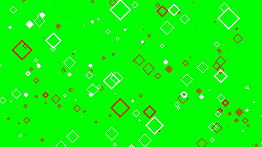VJ Particle Rhombus Pop Rectangle Red White, Green Background 3d render loop | Shutterstock HD Video #1110488643