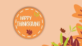 happy thanksgiving day text animation for  thanksgiving celebrate. handwritten animated. bundle pack, contain 3 clips.  november holidays. - Powered by Shutterstock - Get 15% off with code: PIKWIZARD15