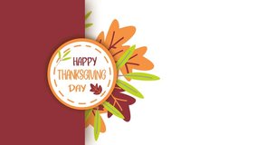 happy thanksgiving day text animation for  thanksgiving celebrate. handwritten animated. bundle pack, contain 5 clips.  november holidays. - Powered by Shutterstock - Get 15% off with code: PIKWIZARD15