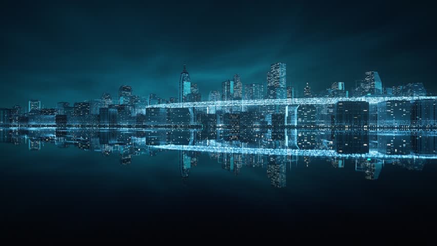 Digitally generated cityscape, perfectly usable for all kinds of topics related to data exchange and computer networks.

 Royalty-Free Stock Footage #1110497235