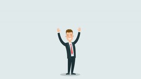 2d Happy Businessman Character Background