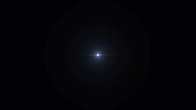 Loop center flickering glow center white blue star rays lights optical lens flares shine long arm animation art on black abstract background. Isolated alpha channel Quicktime Proress444 - Powered by Shutterstock - Get 15% off with code: PIKWIZARD15
